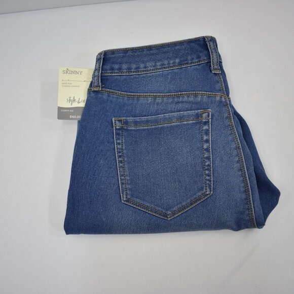 Style & Co Curvy-Fit Skinny TUMMY CONTROL jeans 4 - Picture 5 of 6